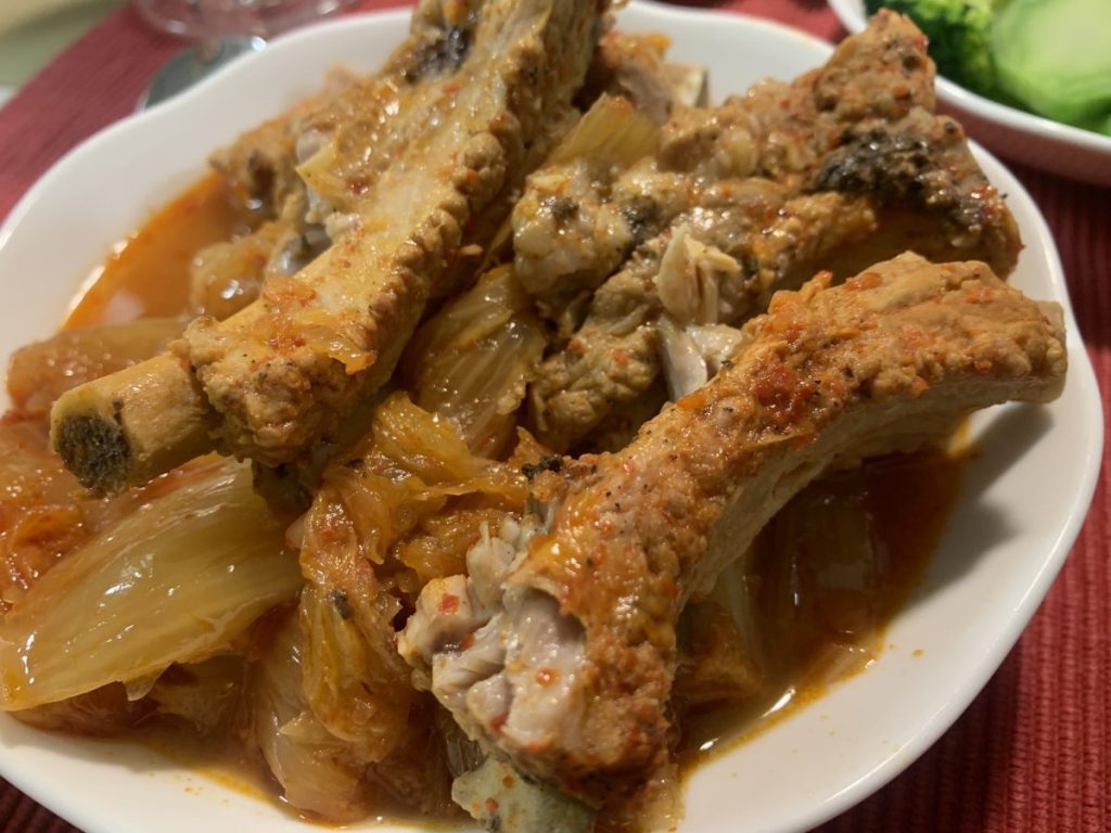 인스턴트팟으로 등갈비김치찜을 만들었다.