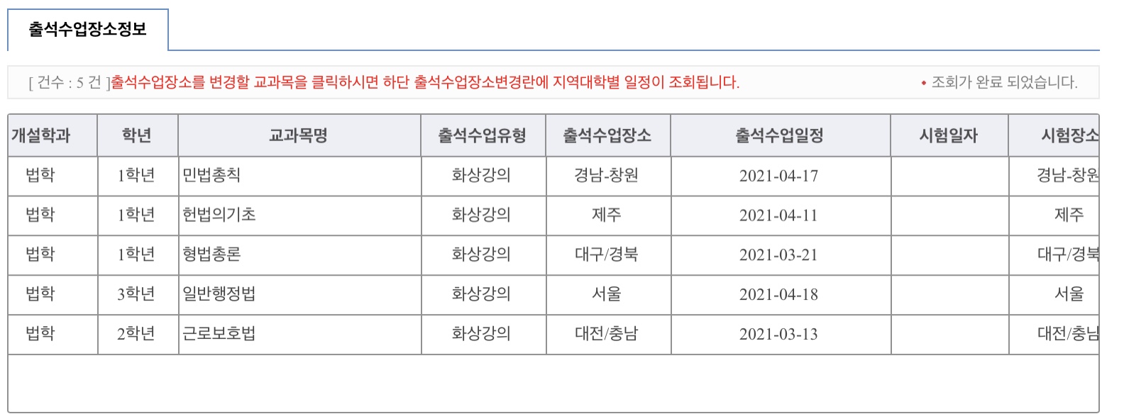 방송통신대 법학과 Zoom 출석수업 후기