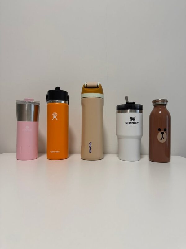 Santeco와 Hydro Flask, Owala 등 다섯 개의 개인 물병 컬렉션